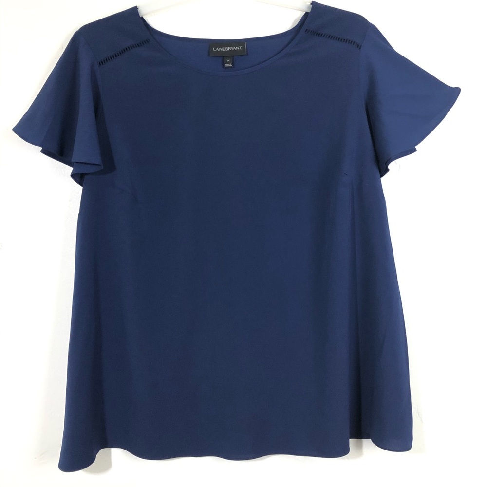 LANE BRYANT BLUE BLOUSE